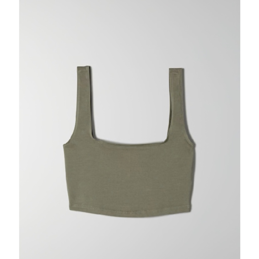 Aritzia TNA Olive Green Laguna Tank & Chill Atmosphere Hi-rise 7/8 Legging Set